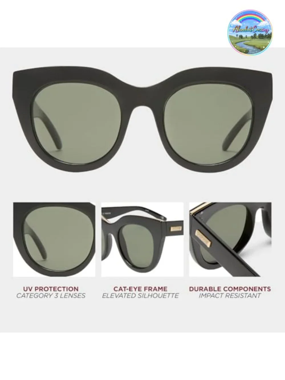 Le Specs Air Heart Cat Eye Sunglasses Scratch-Resistant UV Protection